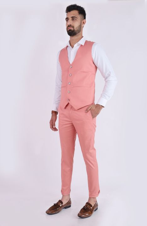 Keith & Paul Men's Casual Slim Ankle Fit Trouser & Waistcoat Combo uploaded by Keith & Paul(Shree Aaditri Apparels) on 2/3/2022