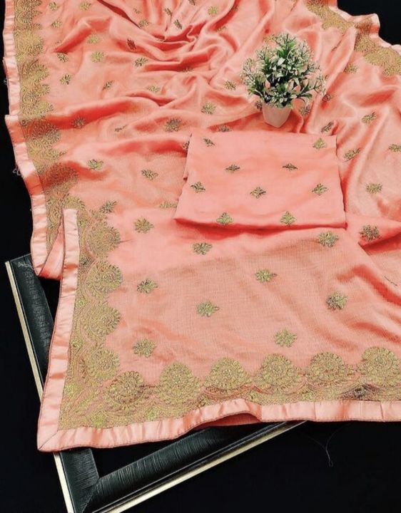 *Jay Jagannath* KAVINDI women's Sai Chiffon Fabric Jari Heavy embroidered Saree *Rs.710(freeship)* uploaded by NC Market on 2/4/2022