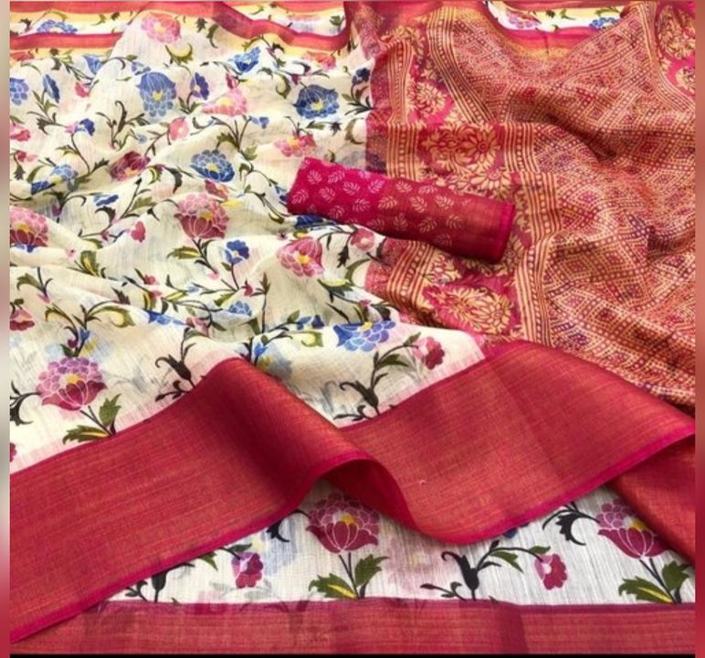 Women printed saaree uploaded by Ankit trading on 2/4/2022
