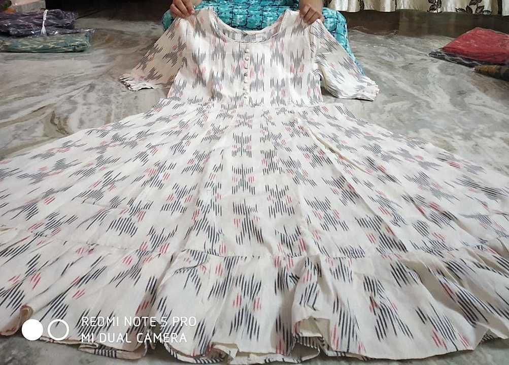 Ikkath long kurti uploaded by Sahasra fashions on 10/6/2020