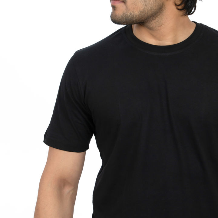 Tontrella Men's Black Solid T-Shirt 100% Premium Cotton uploaded by business on 2/4/2022