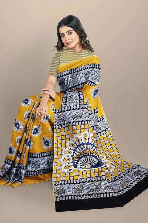 Cotton printed sarees uploaded by business on 2/4/2022