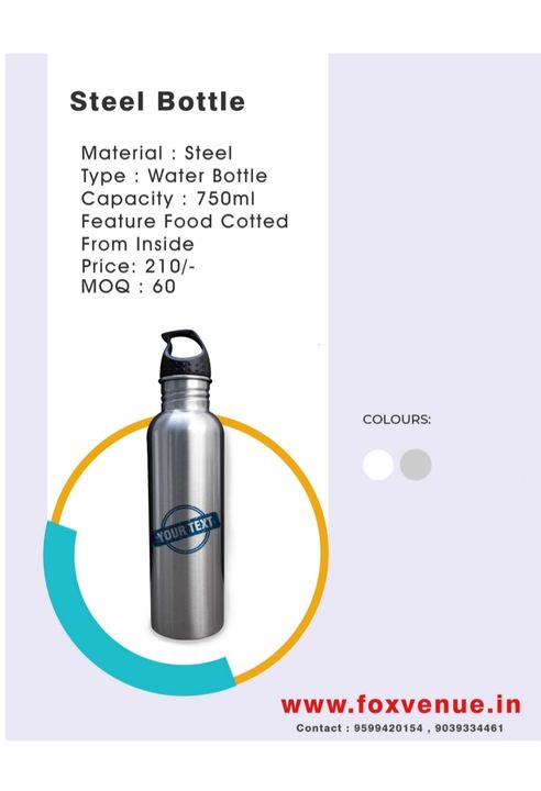 Stainless steel prinable bottle uploaded by business on 2/4/2022