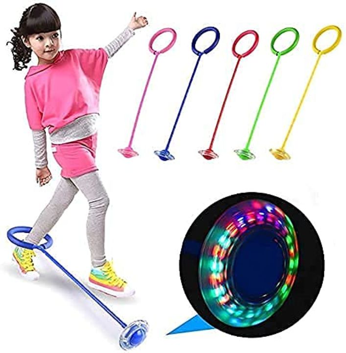 *Ankle Skip Ball Colorful Light Flashing Jumping Ring,Fitness Jump Rope Fat Burning Game for Kids uploaded by Real Reselling Superstore on 2/4/2022