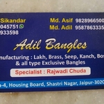 Business logo of adil bangles based out of Jaipur
