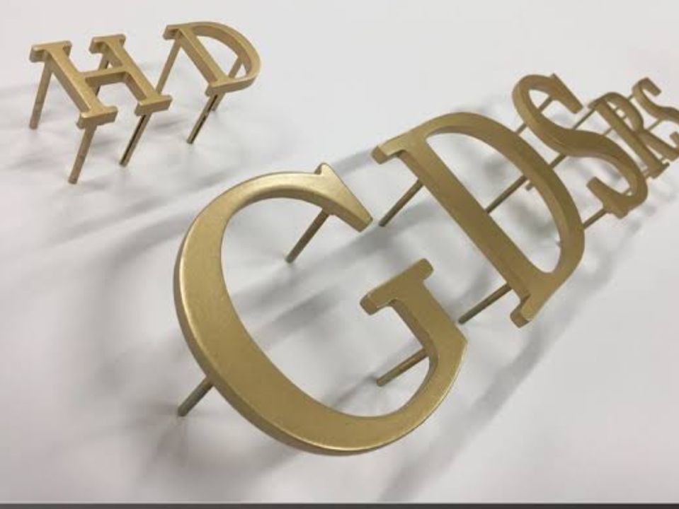 Brass solid letter uploaded by business on 2/5/2022