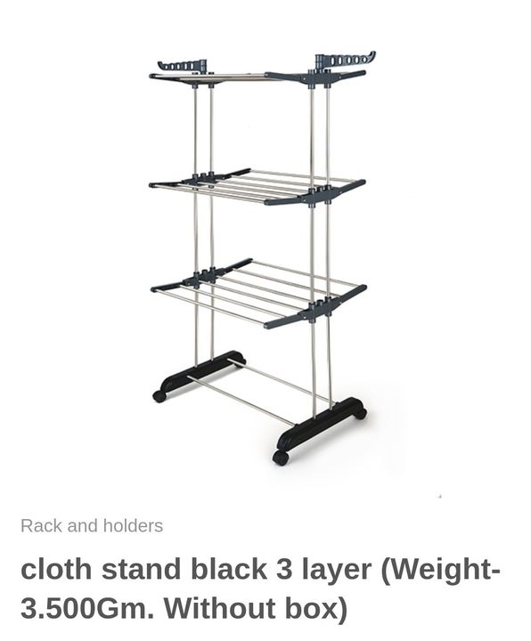 Cloth stand black 3 layer uploaded by RAJ ENTERPRISE on 2/5/2022