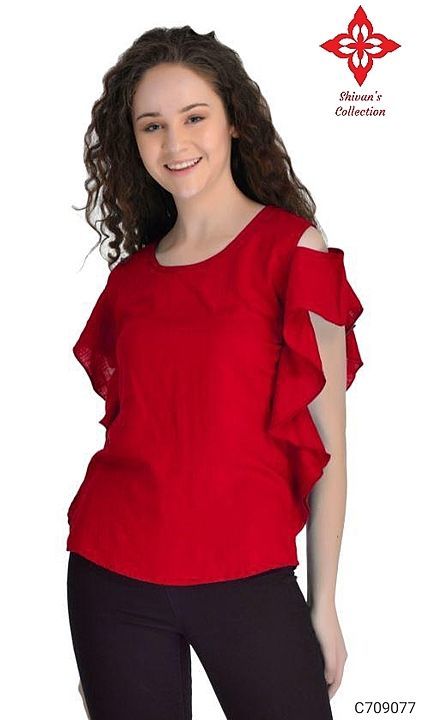 Post image *Product Name:* Women's Stunning Rayon Solid Top

*Details:*
Description: It has 1 Piece of Women's Top
Fabric: Rayon
Neckline: Round Neck
Sleeves: Half Sleeves
Pattern: Solid
Product Type : Regular
Color: Red
Occasion: Casual
Length: 24 in                                                                                          💥Rate 495/-
Sizes (Inches): S-34,M-36,L-38,XL-40
💥 *FREE Shipping* 
💥 *FREE COD* 
💥 *FREE Return &amp; 100% Refund* 
🚚 *Delivery*: Within 7 days