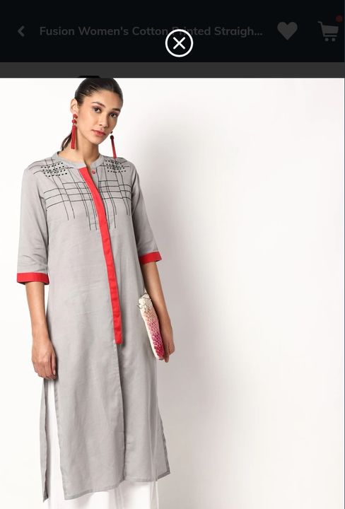 Fusion front cute kurti uploaded by business on 2/5/2022