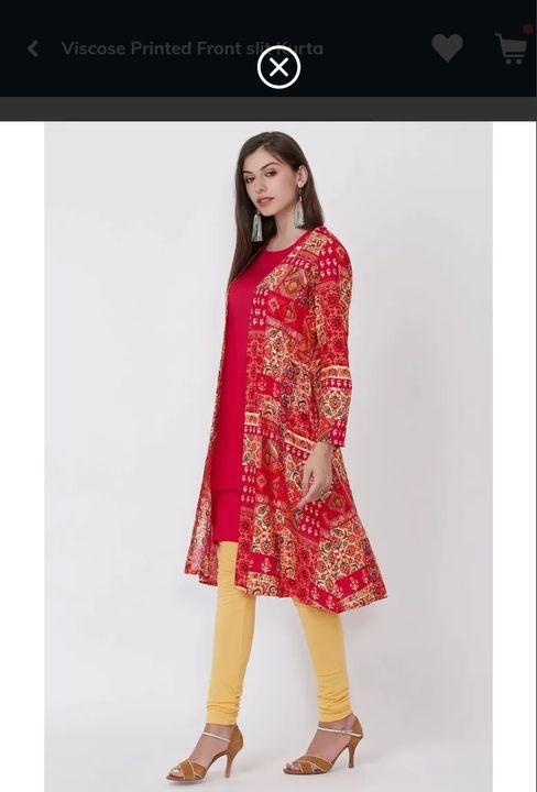 Rangriti layered kurti  uploaded by Best collection on 2/5/2022