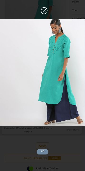 Fusion kurti  uploaded by business on 2/5/2022