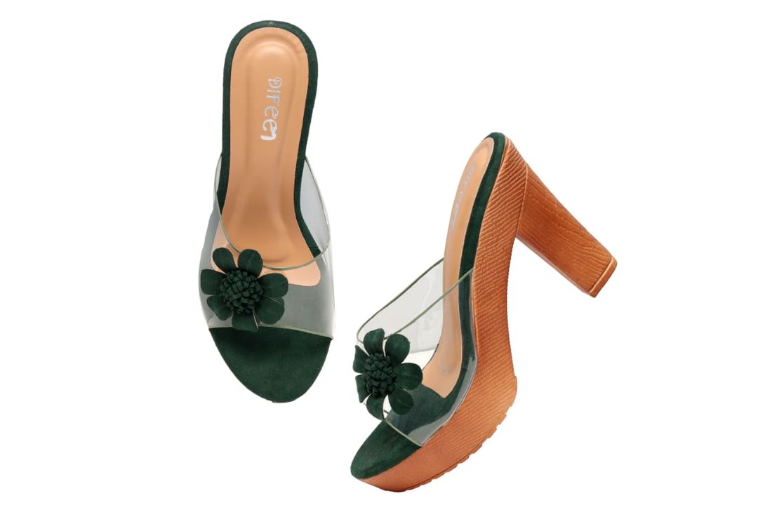 High heel transparent flower sandal uploaded by Ansari Official footwear on 2/5/2022