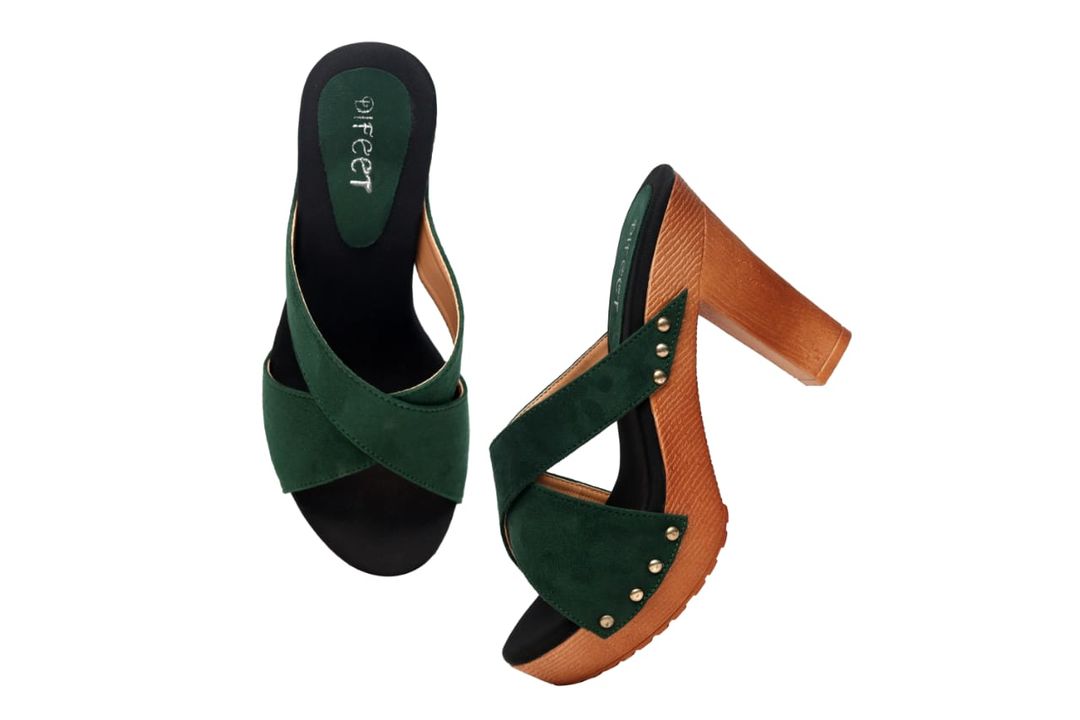 High heel swed fabric sandal uploaded by Ansari Official footwear on 2/5/2022