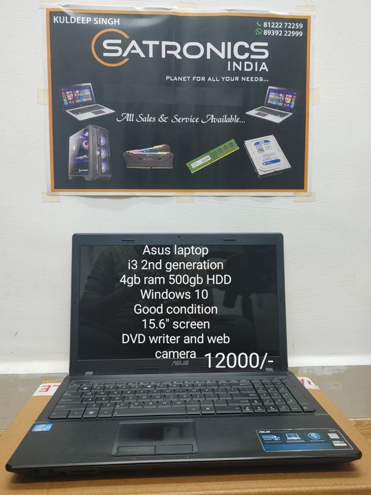Asus laptop uploaded by Satronics India on 2/5/2022