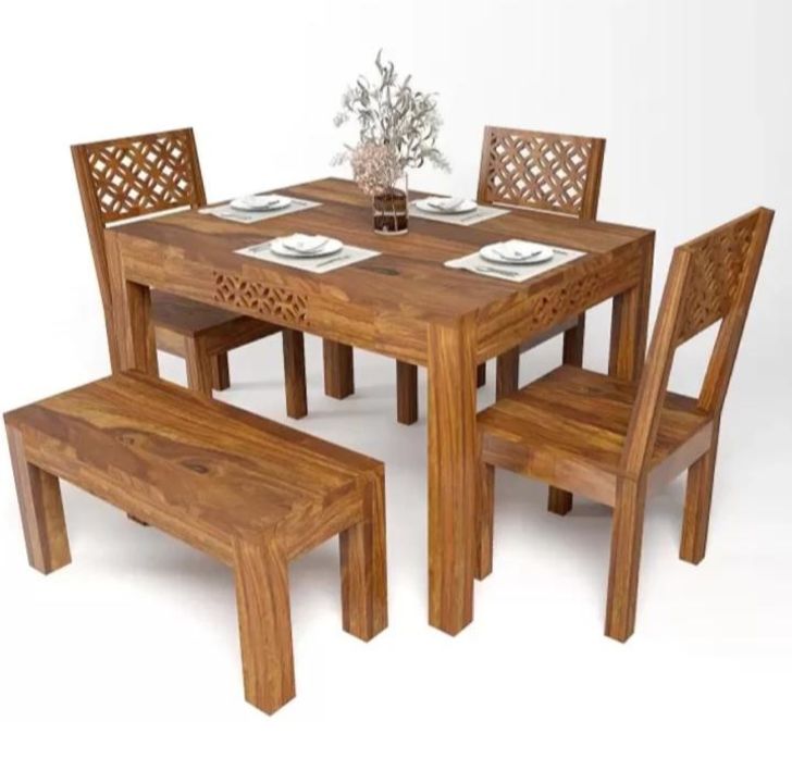 UP tik sagwan solid wooden Dining table set uploaded by business on 2/5/2022