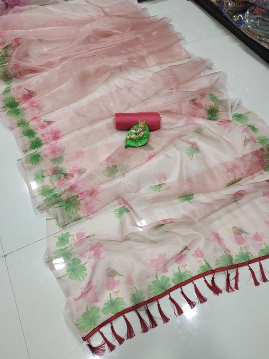 Organza saree uploaded by business on 2/6/2022
