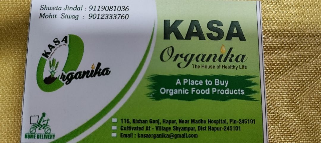 Visiting card store images of KASA Organika