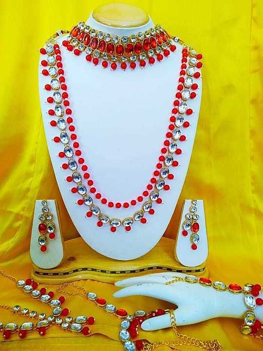 Kundan bridal set (colours will be available)  uploaded by business on 10/6/2020