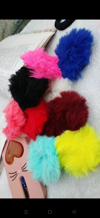 Fur scrunchies uploaded by business on 2/6/2022