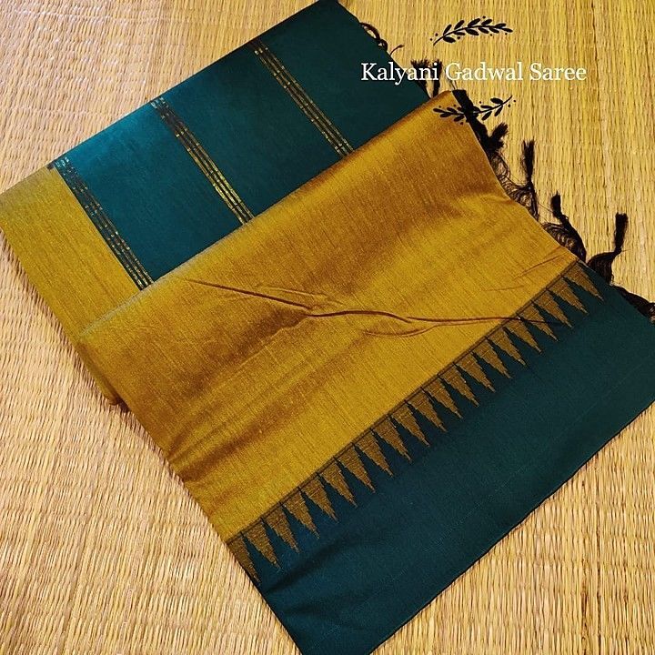 *Traditional kalyani Gadwal silk sarees(plain) only on VLC*


Material - Cotton and Silk mixed  uploaded by business on 10/7/2020