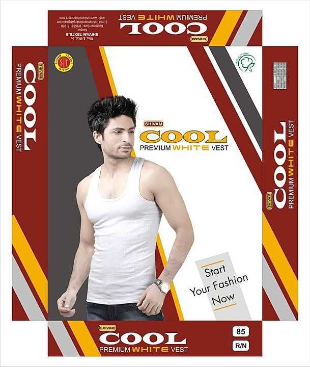 SHIVAM COOL WHITE VESTS 75 uploaded by business on 4/23/2020