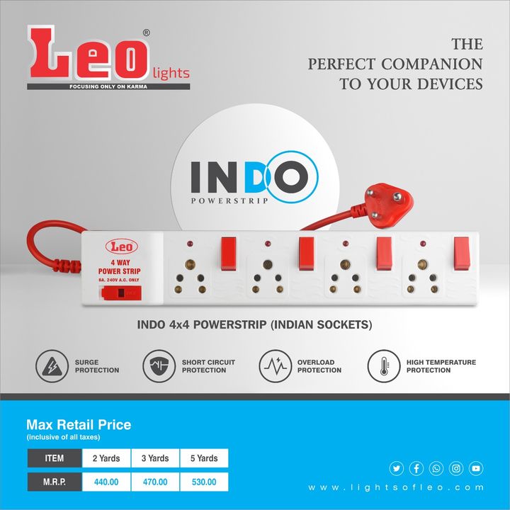 LEO INDO 4+4 POWER STRIP uploaded by business on 2/7/2022