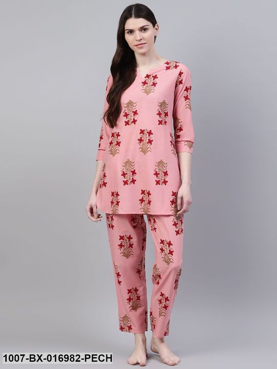 Cotton Floral Print Night Suit Set
 uploaded by business on 2/8/2022