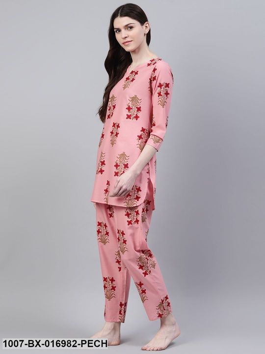 Cotton Floral Print Night Suit Set
 uploaded by PR Retail on 2/8/2022
