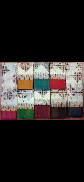 Post image Cotton sarees. 6 MTR. With blouse. Rate - 235+ gst.