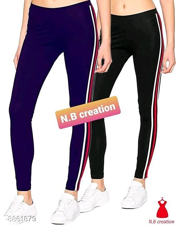 N.B creation collection 
Women's side strips ankle Length jeggings  uploaded by N.B creation  on 10/7/2020