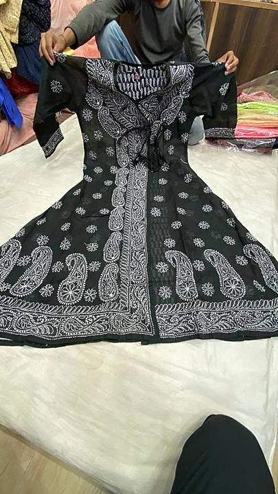 Latest Collection of Angarkha style kurti, Size-38-44, Prize-1150/- uploaded by Lucknowi chikankari on 10/7/2020