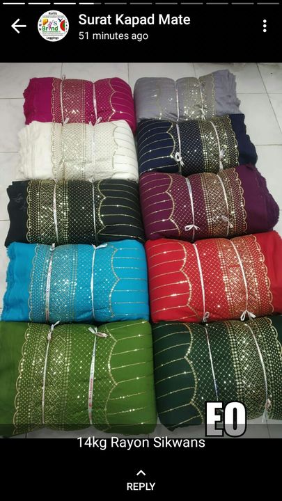 14kg Rayon Sikwans Embroidery uploaded by business on 2/8/2022
