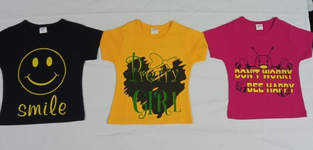 Post image Here we have started supplying girls round neck t shirts With different printAge group 2-3 ,4-5,6-7 years kindly contact for further details