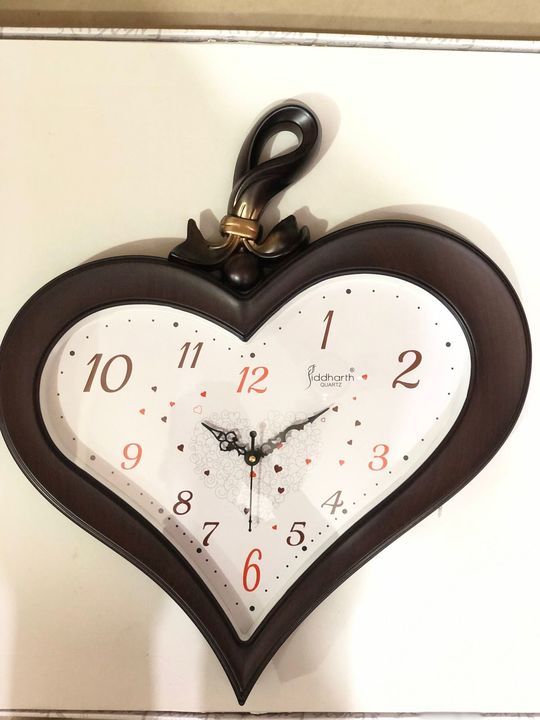 Heart wall clock uploaded by Sandeep General Store on 2/9/2022