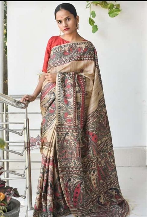 Post image I'm manufacturer of all types silk saree 🥀  .. handloom 100% silk saree with madhubani prints..🥀 pure ghichha Tusshar..best quality...🥀🥀 ...no code...Plz contact me:- 9973191800