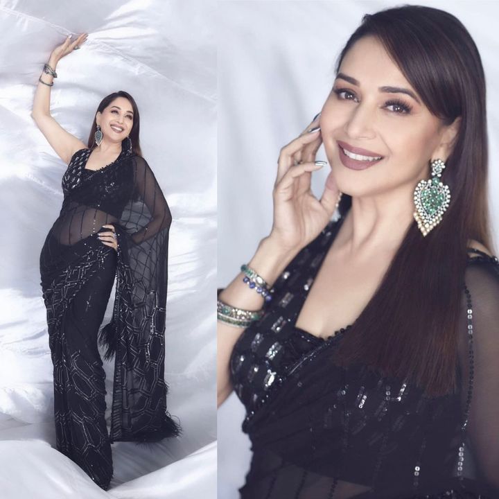 Post image Presents New Super Trending Madhuri Dixit Designer Saree Collection*
Single Color 🎨 Single Design🌐
*👗Fabric : Georgette Silk*
*WORK : Twin Sequence Work (3mm and 5mm) on All Over Saree, Tone to Tone Lace and Zalar in Pallu🌀*
*Blouse : Tafeta Silk with Sequence Work (3mm + 5mm)👕* (unstiched)
Length 5.5 Mtr 📏Blouse 0.80 Mtt 👚
  ♥️PRICE : *849+$🥳*
✈️Ready Stock✈️