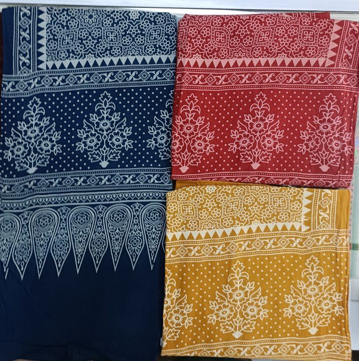 Stol  stepal silk material ajarkh print  uploaded by business on 2/10/2022