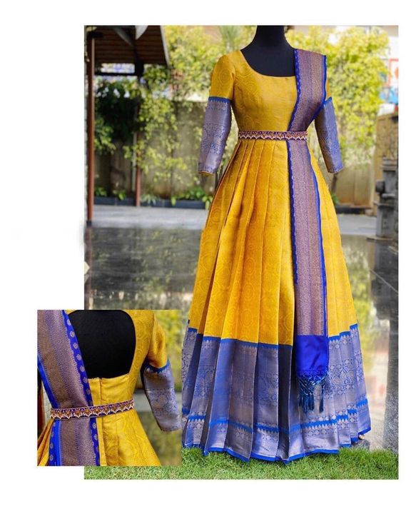 Post image *New Arrivals Luxury Gowns in Pure Zari*
 *Create your own style.*🦋*D NO:- VZG- 1062* 🦋      😍💥 *Exclusive heavy Jacquard Gown with best quality fabrics and perfect stitching with Belt and Dupatta*💥😍
💥 *Fabric Detail* 💥*FABRIC*     : *HAVVY Jacquard Pure Zari*
*BLOUSE INNER*: * COTTON* 
*GOWN LANGTH* : *55-56 "*
*SIZE*.               *: L    40"*             *:XL   42"*             *:XXL  44"**Also available according to Customer Requirement**fullstitched)*
        *Rate :- 1399/-+shipping*
⚖️ *WEIGHT* : *650 Gram*
*Ready to ship forward to your customers *