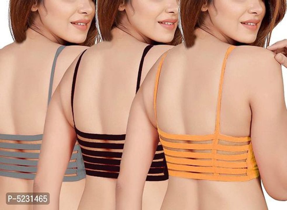 Women Cotton paded bra six straps uploaded by JanGra CollectiOns on 2/11/2022