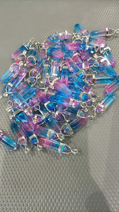 Blue multi colour glass stone pendant uploaded by business on 2/11/2022