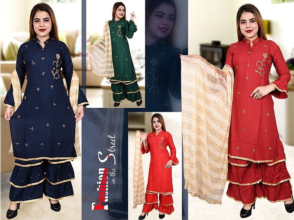Ladies fancy plazo suit at manufacturing rate. uploaded by MIMKART FASHION PRIVATE LIMITED on 10/7/2020