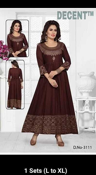 Rayon Ghera Gown uploaded by business on 10/7/2020