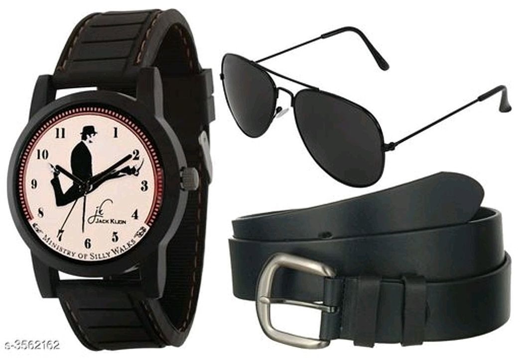 Combo of leader belt , watch and sun glasses uploaded by Bargaining point on 10/8/2020