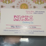 Business logo of NICKS CLOTHING CO.