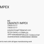 Business logo of UMAPATI IMPEX