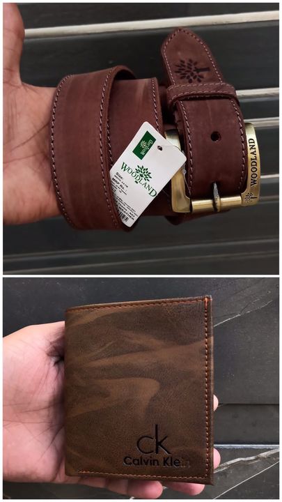 *Belt and Wallet Combo* 🥰🥰🥰🥰🥰🥰🥰 *BRAND -Woodland & Ck* *10A QUALITY* 💯% Original Geniune uploaded by SN creations on 2/11/2022