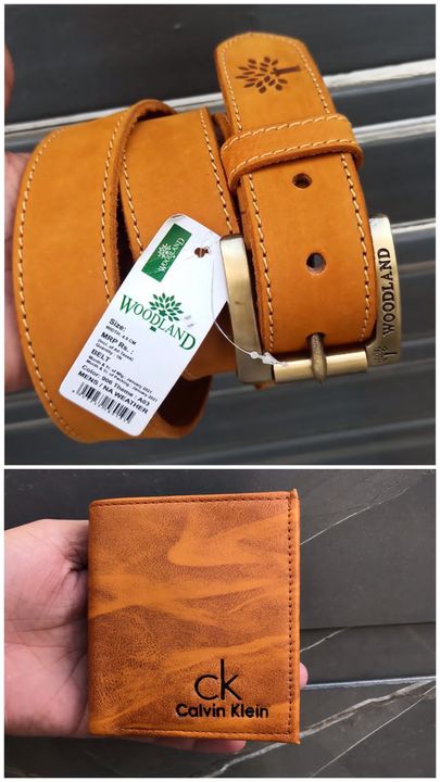 *Belt and Wallet Combo* 🥰🥰🥰🥰🥰🥰🥰 *BRAND -Woodland & Ck* *10A QUALITY* 💯% Original Geniune uploaded by SN creations on 2/11/2022