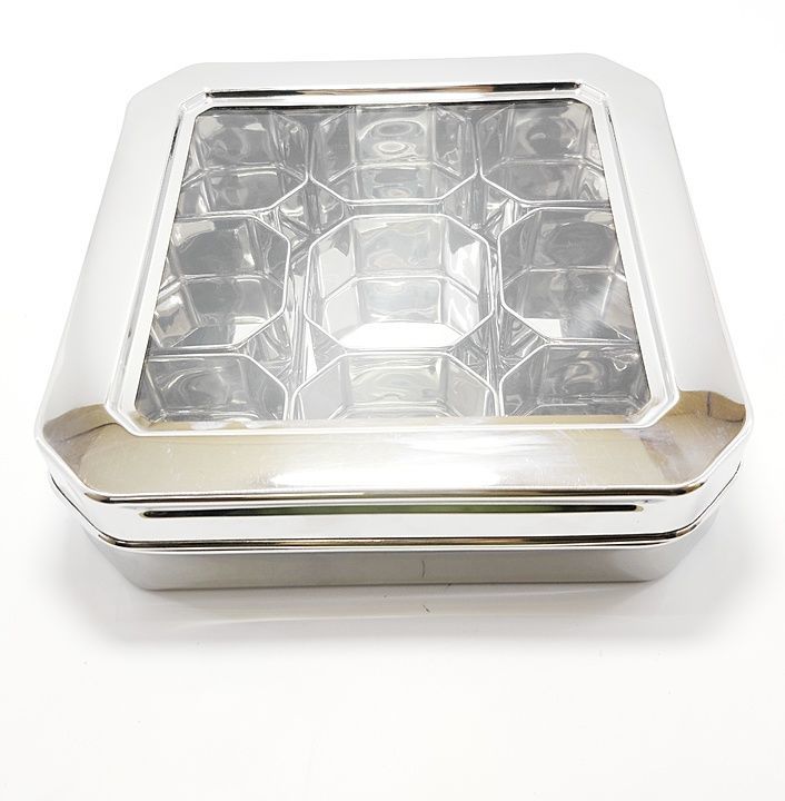 Acrylic Glass lid 9Cups Masala/spice Box uploaded by business on 10/8/2020