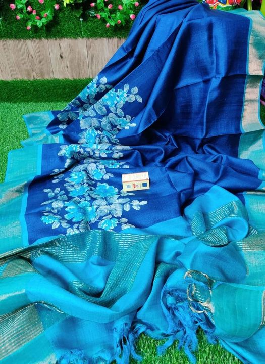 Tussar silk saree uploaded by business on 2/12/2022