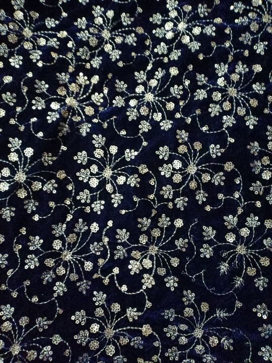 Velvet full heavy embroidery work Fabric uploaded by business on 2/12/2022